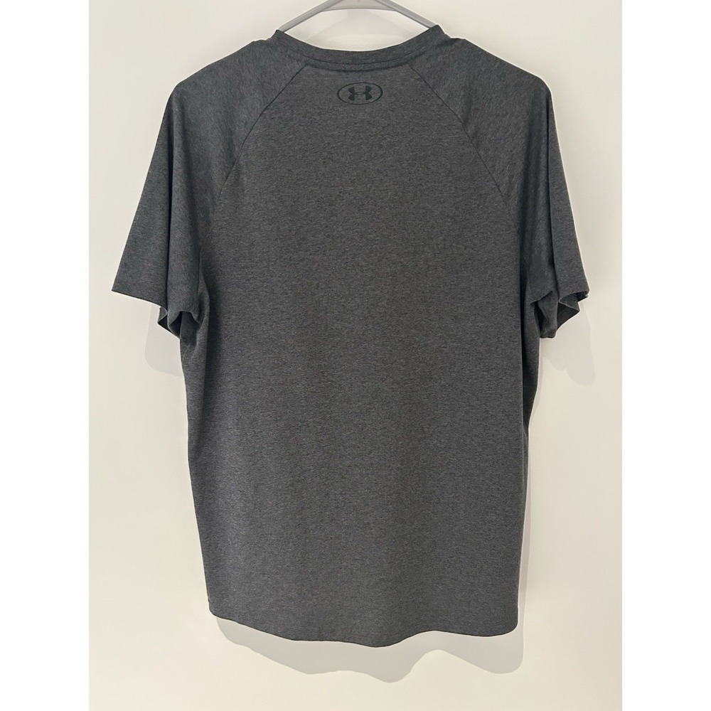 Under Armour Tech T-Shirt Dark Gray Athletic Tee Size Medium - Picture 4 of 5